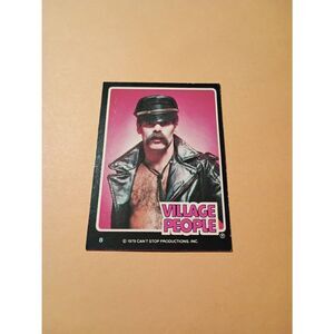 Vintage 1979 Village People Trading Card #8 Disco Era Vintage Music Collectible